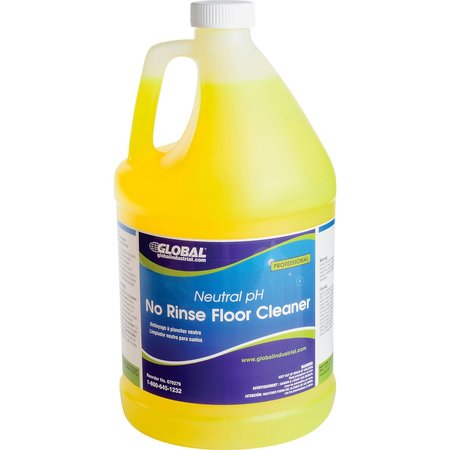 GLOBAL INDUSTRIAL Neutral pH No Rinse Floor Cleaner, 1 Gallon Bottle 670279